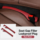 Car Seat Gap Filler 2 Pack, Universal Fit PU Leather Car Seat Gap Plug to Fill The Gap Between Seat and Console, Car Seat Crevice Blocker Stop Things from Dropping - Red - Size 2PCS