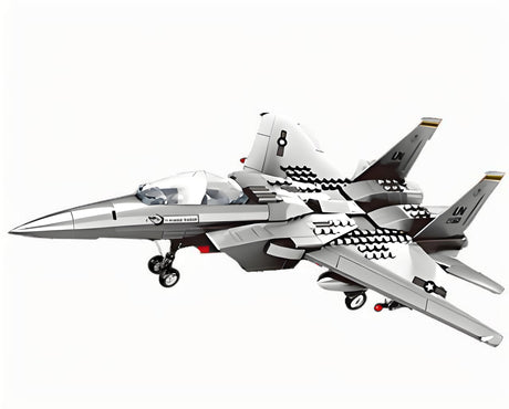 Christmas gift F-15 Eagle Fighter Jet Building Blocks Set, 223 Pieces Military Aircraft Model Kit for Kids & Enthusiasts（F15 fighter）