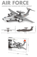 Christmas gift KJ2000 Airborne Early Warning Aircraft Building Blocks Set, 199 Pieces Military Model Kit for Kids Aged 6+ & Enthusiasts（KJ2000 early warning aircraft）