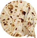 Burritos Tortilla Throw Blanket (Brown), Novelty Funny Round Blanket for Kids & Adults, Soft Flannel Tortilla Wrap Blanket（60",Teenagers）
