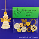Christmas gift Christmas Button Ornament - Festive Santa Design Craft Kit （green Christmas tree）
