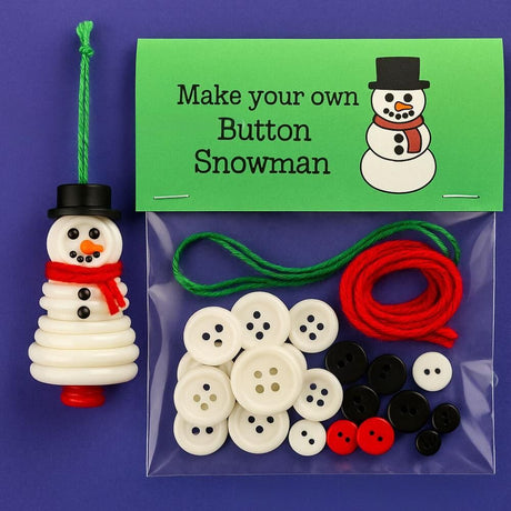 Christmas gift Christmas Button Ornament - Festive Santa Design Craft Kit （Red Christmas tree）