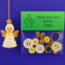 Christmas gift Christmas Button Ornament - Festive Santa Design Craft Kit （Red Christmas tree）