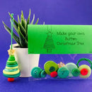 Christmas gift Christmas Button Ornament - Festive Santa Design Craft Kit （Red Christmas tree）