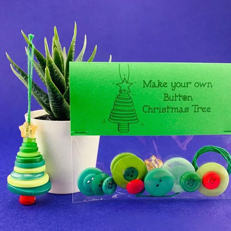 Christmas gift Christmas Button Ornament - Festive Santa Design Craft Kit （Snowman）