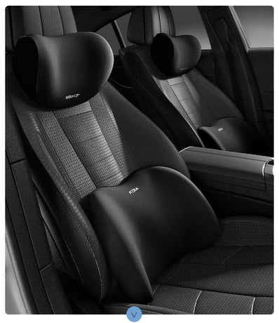 Christmas gift Car Headrest & Lumbar Support Set, Ergonomic Plush Cushion for Driver & Passenger, Comfort & Spine Protection for Long Drives（pink）