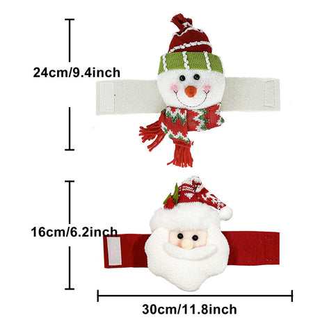 Christmas gift Warm Christmas Atmosphere - Festive Curtain Tie Decorations - Santa & Snowman Designs - Cozy Knitted Fabric（Santa Claus）