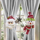Christmas gift Warm Christmas Atmosphere - Festive Curtain Tie Decorations - Santa & Snowman Designs - Cozy Knitted Fabric（Santa Claus）