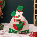 Christmas gift 4-Pack Christmas Knitted Gift Bags - Small & Big Festive Pouches for Apples, Candies, Christmas Eve Gifting & DecorationProduct（L） 