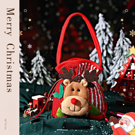 Christmas gift Festive Aussie Christmas Gift Bags: Cute Reindeer, Santa & Snowman Pouches for Xmas Treats & Gifting（Santa Claus） 
