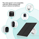 5W Solar Panel for Outdoor Security Camera – 5V USB Charger with 9.8ft Cable, IP65 Waterproof, Adjustable Mount, Compatible with Most Battery Cameras (White)
