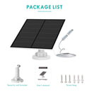 2-Pack 5W Solar Panel for Outdoor Security Camera – 5V USB Charger with 9.8ft Cable, IP65 Waterproof, Adjustable Mount, Compatible with Most Battery Cameras (White)