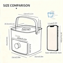 Portable Ice Cube Maker with Storage Drawer – BPA-Free, 48-Cube Capacity, Push-Release Tray & Transparent Lid for Cocktails, Coffee, Whiskey(Blue)