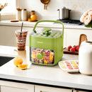Portable Ice Cube Maker with Storage Drawer – BPA-Free, 48-Cube Capacity, Push-Release Tray & Transparent Lid for Cocktails, Coffee, Whiskey(Green)