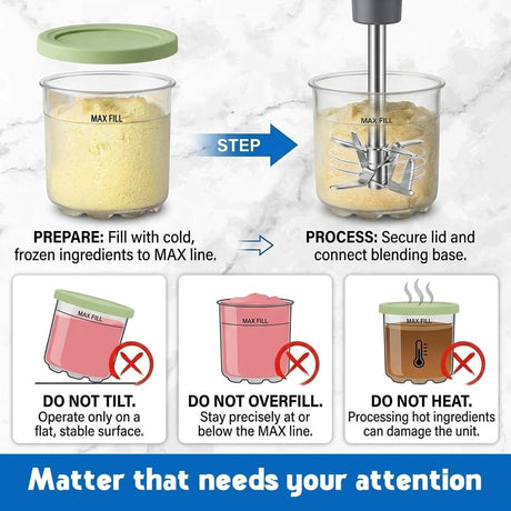 4-Pack Reusable Ice Cream Pints with 4 Spoons - 16oz Creami Containers & Lids Set Compatible with Ninja Creami NC300/NC299AMZ, BPA-Free & Dishwasher Safe (Transparent)