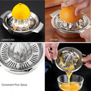 Stainless Steel Manual Citrus Juicer for Home & Travel – Durable Lemon Orange Squeezer with Strainer & Pour Spout (Silver)