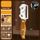 Panda-Face Stainless Steel Peeling Knife for Fruits & Vegetables—Curved Blade, Wood-Grain Handle, Compact Design—Ideal for Pumpkin, Zucchini, Sugarcane, Apples & More—Easy Grip, Portable Kitchen Tool (Brown)