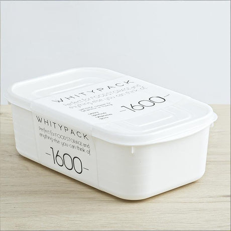 Airtight 1600ml Food Storage Container, 1-Pack – BPA-Free, Freezer & Microwave Safe with Soft-Seal Lid, Stackable for Fridge Organization, Large Capacity for Family Meals, Batch Cooking, and Bulk Storage (White)
