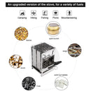 Portable Folding Camping Stove with Grill – Stainless Steel Wood-Burning Fire Pit for Hiking, Backpacking, BBQ & Outdoor Cooking (Silver)