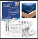 4-Piece Bed Sheet Holders Set – Adjustable No-Pin Fitted Sheet Clips for Mattress Corners, Prevents Sliding and Creasing (White)