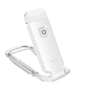 Rechargeable LED Book Light with Dimmable Warm White & Amber Modes – USB-Powered Clip-On Reading Lamp for Books, Sheet Music & Travel (White)