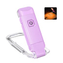 Rechargeable LED Book Light with Dimmable Warm White & Amber Modes – USB-Powered Clip-On Reading Lamp for Books, Sheet Music & Travel (Purple)