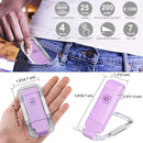 Rechargeable LED Book Light with Dimmable Warm White & Amber Modes – USB-Powered Clip-On Reading Lamp for Books, Sheet Music & Travel (Purple)