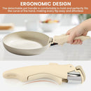 Removable Pot Handle with Quick-Release Clip – Universal Kitchen Cookware Handle Replacement for Pans and Pots (White)
