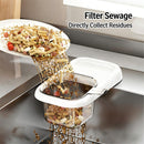 2-Pack Kitchen Sink Drain Basket – White Suction Mount Strainer for Food Waste, Tea Leaves & Vegetables – Space-Saving Filter with Top Storage (White)