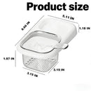 2-Pack Kitchen Sink Drain Basket – White Suction Mount Strainer for Food Waste, Tea Leaves & Vegetables – Space-Saving Filter with Top Storage (White)