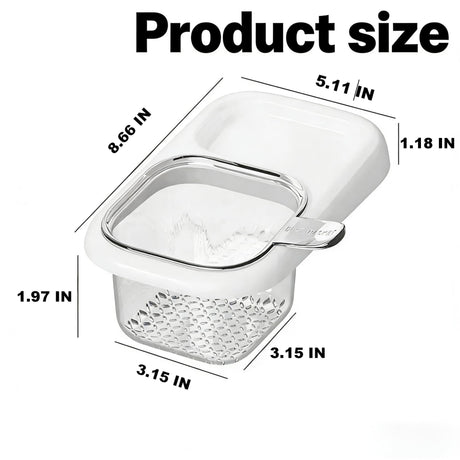 2-Pack Kitchen Sink Drain Basket – White Suction Mount Strainer for Food Waste, Tea Leaves & Vegetables – Space-Saving Filter with Top Storage (White)