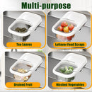 2-Pack Kitchen Sink Drain Basket – White Suction Mount Strainer for Food Waste, Tea Leaves & Vegetables – Space-Saving Filter with Top Storage (White)