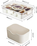 8-Compartment Sealed Snack Organizer with Handle for Fridge, Picnic & Kitchen Storage – BPA-Free Food Container (White)   
Product Description