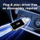 Wireless CarPlay Adapter 2-in-1 for iPhone & Android – Bluetooth 5.0 USB Dongle with OTA Update and Voice Control (Black)