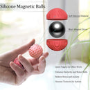 Silicone Magnetic Fidget Balls for Office & Travel – Quiet Sensory Toys to Relieve Stress & Anxiety (Red)