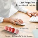 Silicone Magnetic Fidget Balls for Office & Travel – Quiet Sensory Toys to Relieve Stress & Anxiety (Red)