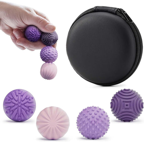 Silicone Magnetic Fidget Balls for Office & Travel – Quiet Sensory Toys to Relieve Stress & Anxiety (Purple)