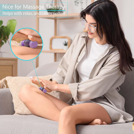 Silicone Magnetic Fidget Balls for Office & Travel – Quiet Sensory Toys to Relieve Stress & Anxiety (Purple)