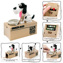 Interactive Dog Coin Bank – Automatic Electric Money Saving Piggy Bank with Moving Dog Design – Fun Kids Gift & Desk Decor (White)