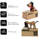 Interactive Dog Coin Bank – Automatic Electric Money Saving Piggy Bank with Moving Dog Design – Fun Kids Gift & Desk Decor (Brown)