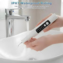 High-End Ultrasonic Tooth Cleaner with LED Light & Smart Gum Protection – 5 Modes, IPX7 Waterproof, Rechargeable, 3 Replacement Tips (White)