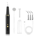 High-End Ultrasonic Tooth Cleaner with LED Light & Smart Gum Protection – 5 Modes, IPX7 Waterproof, Rechargeable, 3 Replacement Tips (Black)