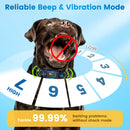Smart Anti-Bark Collar for Dogs – Rechargeable, IP67 Waterproof, HD Color Screen, 4 Safe Modes (Beep, Vibration, Beep+Vib, Protected), Auto-Sensing, Mistake-Proof Chip, Adjustable Fit, No Shock Default, Ideal for Small to Large Breeds (Black)