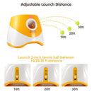 Automatic Dog Ball Launcher with 15 Mini Tennis Balls & Mesh Bag – Rechargeable Pet Toy for Small Dogs, Adjustable Launch Distance, Interactive Play (Orange)