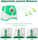 Automatic Dog Ball Launcher with 15 Mini Tennis Balls & Mesh Bag – Rechargeable Pet Toy for Small Dogs, Adjustable Launch Distance, Interactive Play (Green)