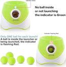 Automatic Dog Ball Launcher with 15 Mini Tennis Balls & Mesh Bag – Rechargeable Pet Toy for Small Dogs, Adjustable Launch Distance, Interactive Play (Light Green)