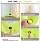 Automatic Dog Ball Launcher with 15 Mini Tennis Balls & Mesh Bag – Rechargeable Pet Toy for Small Dogs, Adjustable Launch Distance, Interactive Play (Light Green)