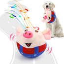 Interactive Pig Dog Toy – Rechargeable, Self-Moving & Squeaky with Recording & Music Modes, Dual-Mode Sound Activation, Durable Plush Cover, Ideal for Small to Large Dogs to Relieve Boredom and Anxiety (Red)