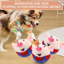 Interactive Pig Dog Toy – Rechargeable, Self-Moving & Squeaky with Recording & Music Modes, Dual-Mode Sound Activation, Durable Plush Cover, Ideal for Small to Large Dogs to Relieve Boredom and Anxiety (Red)