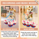Interactive Pig Dog Toy – Rechargeable, Self-Moving & Squeaky with Recording & Music Modes, Dual-Mode Sound Activation, Durable Plush Cover, Ideal for Small to Large Dogs to Relieve Boredom and Anxiety (Red)